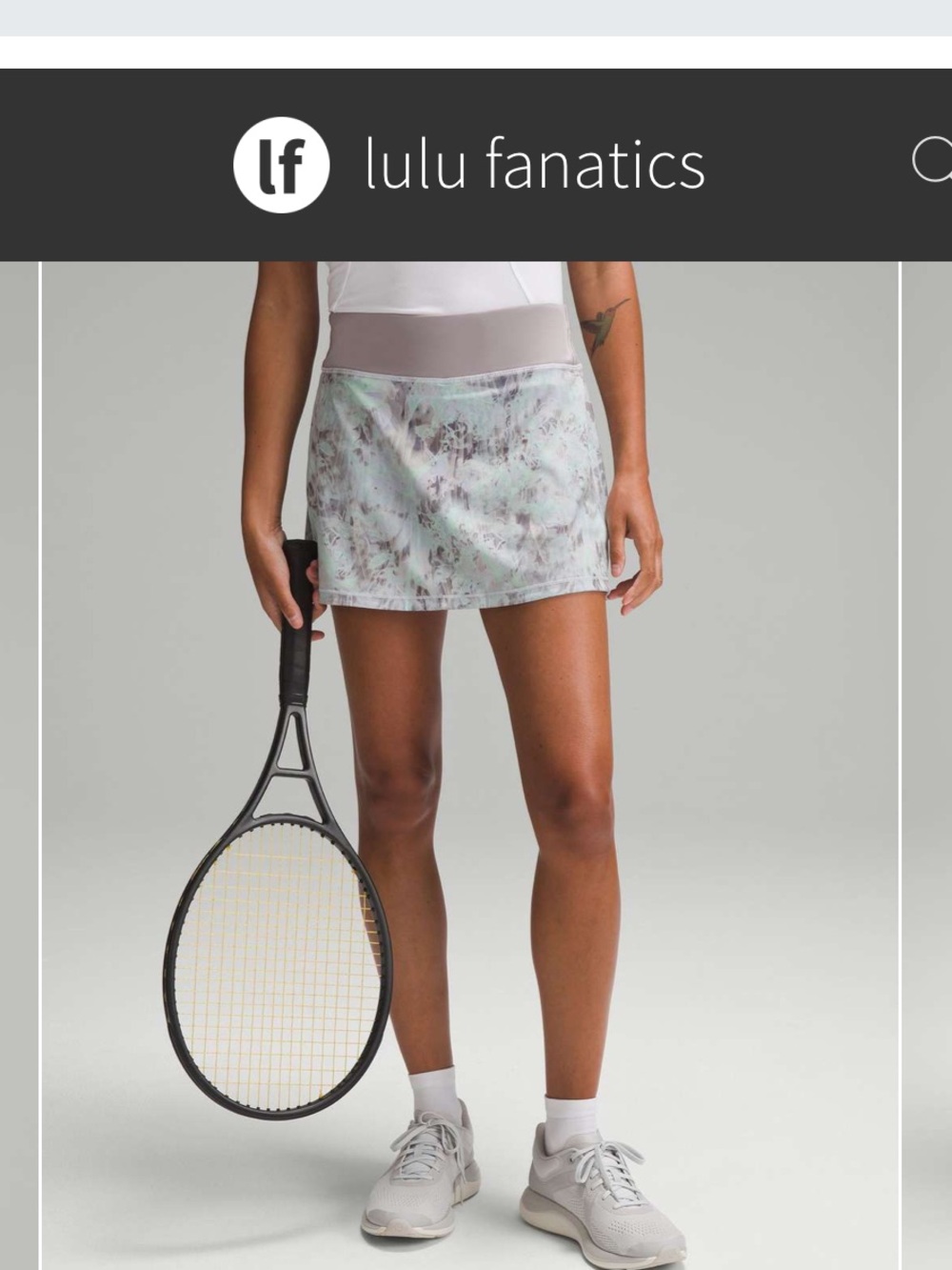 NWT Lululemon Pace Rival Mid-Rise Skirt Sz 8 Long Plisse Bloom Multi Mauve Grey